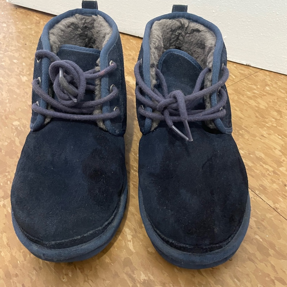 Size 9 UGG Blue Cozy Suede Boots with Warm Lining